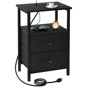 Night Stand, Small Nightstand with Charging Station
Bedside Table with 2 Fabric Drawers, End Table Living Room, Side Table with USB & Type-C Ports for Bedroom, Black Night Stand, Small Nightstand with Charging Station
Bedside Table with 2 Fabric Drawers, End Table Living Room, Side Table with USB & Type-C Ports for Bedroom, Black