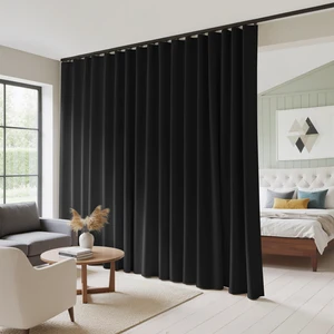 100% Blackout Room Divider Curtain for Sliding Glass Doors
Extra Wide, Thermal Insulated Drape for Bedroom Apartment, Back Tab Rod Pocket Drape with Hooks, Black, W100 x L84, 1 Panel 100% Blackout Room Divider Curtain for Sliding Glass Doors
Extra Wide, Thermal Insulated Drape for Bedroom Apartment, Back Tab Rod Pocket Drape with Hooks, Black, W100 x L84, 1 Panel
