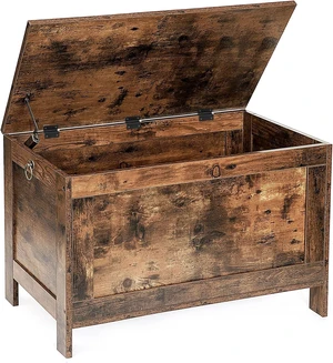 oy Box, Retro Wooden Look Storage Chest with Safety Hinge, Entryway Storage Bench Supports 330 lb, 29.9 x 15.7 x 18.9 Inches Toy Chest Organizer, Easy Assembly (Rustic Brown) BF75CW01G2 oy Box, Retro Wooden Look Storage Chest with Safety Hinge, Entryway Storage Bench Supports 330 lb, 29.9 x 15.7 x 18.9 Inches Toy Chest Organizer, Easy Assembly (Rustic Brown) BF75CW01G2