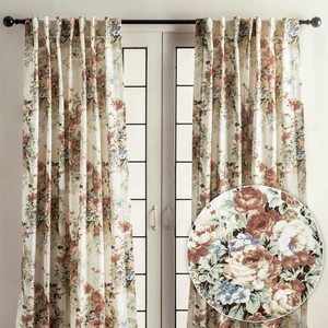 Hermine Curtains for Living Room 100% Cotton 50"x84" (Pack of 2)
84 inches long Light Filtering Curtains for Windows Bedroom with Rod and Loop Pockets - Abbeville Hermine Curtains for Living Room 100% Cotton 50"x84" (Pack of 2)
84 inches long Light Filtering Curtains for Windows Bedroom with Rod and Loop Pockets - Abbeville
