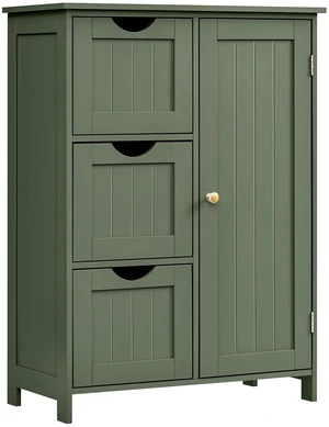 Bathroom Floor Storage Cabinet, 3 Drawers, Forest Green
Bathroom Storage Unit, 3 Drawers, 23.6"L x 11.8"W x 31.9"H, SOFIE Collection Bathroom Floor Storage Cabinet, 3 Drawers, Forest Green
Bathroom Storage Unit, 3 Drawers, 23.6"L x 11.8"W x 31.9"H, SOFIE Collection