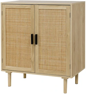 Sideboard Buffet Cabinet, Kitchen Storage Sideboard with Rattan Decorated Doors, Liquor Coffee Buffet, Dining Room, Hallway, Console Table, Accent Sideboard Buffet Cabinet, Kitchen Storage Sideboard with Rattan Decorated Doors, Liquor Coffee Buffet, Dining Room, Hallway, Console Table, Accent