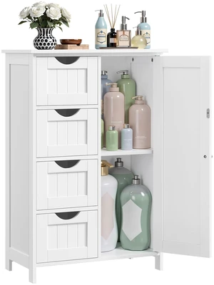 Floor Storage Cabinet, Farmhouse, 4 Drawers and 1 Door,32.3" H
Freestanding Organizer Unit, Kitchen, Bathroom, Living Room, Cloud White, SOFIE Collection ULHC41W Floor Storage Cabinet, Farmhouse, 4 Drawers and 1 Door,32.3" H
Freestanding Organizer Unit, Kitchen, Bathroom, Living Room, Cloud White, SOFIE Collection ULHC41W