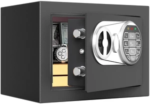 Small Kids Safe, Digital Mini Safes, Money Safe Box, Black
Programmable Keypad, Alarm System, Spare Keys, Security Cabinet Safe for Cash, Personal Items, Dorm, Home Small Kids Safe, Digital Mini Safes, Money Safe Box, Black
Programmable Keypad, Alarm System, Spare Keys, Security Cabinet Safe for Cash, Personal Items, Dorm, Home