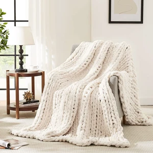Chunky Knit Throw Blanket for Couch, 50'' x 60'' Knit Throw, Ivory
Handmade Chenille Crochet Blanket for Sofa Bed, Thick Cable Knitted Blankets for Room Home Decor, Birthday Gift for Women Mom Chunky Knit Throw Blanket for Couch, 50'' x 60'' Knit Throw, Ivory
Handmade Chenille Crochet Blanket for Sofa Bed, Thick Cable Knitted Blankets for Room Home Decor, Birthday Gift for Women Mom