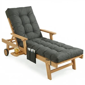 Outdoor Chaise Lounge Chair Cushion,72"x22"x4" Lounge Chair Cushions Thickened with Pocket,Waterproof Replacement Patio Pool Lounge Chair Cushion for Outdoor Furniture with Ties,Dark Grey Outdoor Chaise Lounge Chair Cushion,72"x22"x4" Lounge Chair Cushions Thickened with Pocket,Waterproof Replacement Patio Pool Lounge Chair Cushion for Outdoor Furniture with Ties,Dark Grey