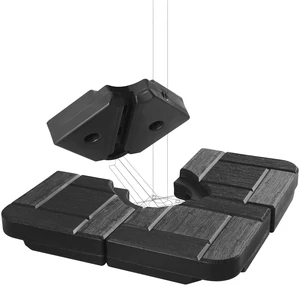 4Pcs Patio Umbrella Base Heavy Duty, 190lb Capacity Heavy Cantilever Umbrellas Weight Stand with Easy-Fill Spouts for Water or Sand for 9-10FT Outdoor Umbrellas Use(Black) 4Pcs Patio Umbrella Base Heavy Duty, 190lb Capacity Heavy Cantilever Umbrellas Weight Stand with Easy-Fill Spouts for Water or Sand for 9-10FT Outdoor Umbrellas Use(Black)