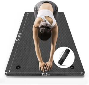 Yoga Mat 72.8" x 31.5" x 2/5 inch Thick With Strap and Bag, Extra Wide