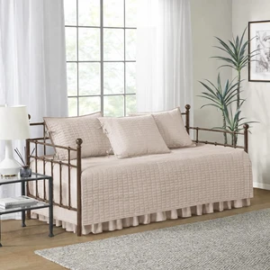 Kienna Daybed Cover Set 5 Piece with Bedskirt, 75 x 39 Blush
Cozy Bedding with Matching Shams, All Season, OEKO-TEX, Guest Room Essential Classic Style Machine Washable, for Trundle Bed Kienna Daybed Cover Set 5 Piece with Bedskirt, 75 x 39 Blush
Cozy Bedding with Matching Shams, All Season, OEKO-TEX, Guest Room Essential Classic Style Machine Washable, for Trundle Bed
