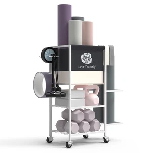 Multi-Functional Home Gym Storage Rack,Yoga Mat Storage on Wheels
200 lbs capacity,Side Holder and Hooks,Basket for Yoga Pilates Accessories,All in on Workout Equipment Organizer Multi-Functional Home Gym Storage Rack,Yoga Mat Storage on Wheels
200 lbs capacity,Side Holder and Hooks,Basket for Yoga Pilates Accessories,All in on Workout Equipment Organizer