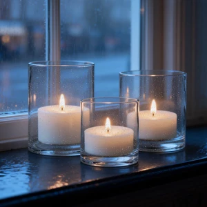 Set of 3 Seeded Glass Hurricane Candle Holders 3.5/4.7/8 Inch
Hand Blown Clear Cylinder Vases, Beautiful Table Centerpieces For Farmhouse Home, Dining Room And Wedding Decoration