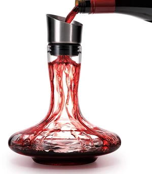 Wine Decanter Built-in Aerator, 750ml Red Wine Decanter Carafe with Aerator
Hand-Blown 100% Lead-free Crystal Glass, Wine Gift for Wine Lovers, Wine Accessories, Wine Hand-held Aerator Wine Decanter Built-in Aerator, 750ml Red Wine Decanter Carafe with Aerator
Hand-Blown 100% Lead-free Crystal Glass, Wine Gift for Wine Lovers, Wine Accessories, Wine Hand-held Aerator