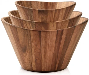 Salad Bowl Set of 3, Wavy 12" 10" 8" Wood Serving & Mixing Bowls
Handmade and durable with a stylish natural grain; nesting large, medium and small sizes; great for food, fruit and gifts Salad Bowl Set of 3, Wavy 12" 10" 8" Wood Serving & Mixing Bowls
Handmade and durable with a stylish natural grain; nesting large, medium and small sizes; great for food, fruit and gifts