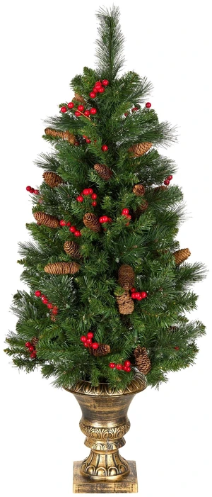 4ft Pre-Lit Crestwood Spruce Christmas Entrance Tree
100 Clear Lights, 230 Tips, Artificial Christmas Decoration with Glitter, Pinecones, Red Berries, Gold Pedestal Base, Green 4ft Pre-Lit Crestwood Spruce Christmas Entrance Tree
100 Clear Lights, 230 Tips, Artificial Christmas Decoration with Glitter, Pinecones, Red Berries, Gold Pedestal Base, Green