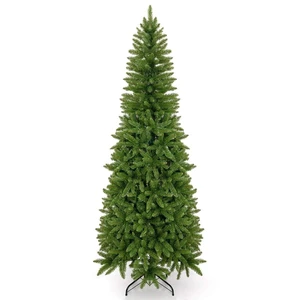 7ft Artificial Pencil Slim Christmas Tree, Includes Metal Stand, Kingswood Fir, Easy Assembly with Hinge 7ft Artificial Pencil Slim Christmas Tree, Includes Metal Stand, Kingswood Fir, Easy Assembly with Hinge