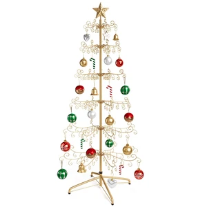 6 FT Christmas Ornament Display Stand Tree, Iron Freestanding Rack
240 Hanger Hooks for Baubles and Holiday Decorations, with Stable Base, Easy Assembly, Gold 6 FT Christmas Ornament Display Stand Tree, Iron Freestanding Rack
240 Hanger Hooks for Baubles and Holiday Decorations, with Stable Base, Easy Assembly, Gold