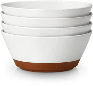 Salad Bowls Set of 4, Soup Bowls for Kitchen, 60oz Ceramic Bowl
Large Deep Bowls for Ramen, Cereal, Fruit, Pho and Pasta, Microwave & Dishwasher Safe, Speckled, White & Brown, Series TARA Salad Bowls Set of 4, Soup Bowls for Kitchen, 60oz Ceramic Bowl
Large Deep Bowls for Ramen, Cereal, Fruit, Pho and Pasta, Microwave & Dishwasher Safe, Speckled, White & Brown, Series TARA