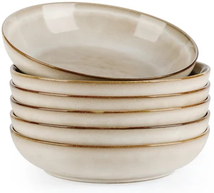 8.5 Ceramic Pasta Bowls Set of 6, 36oz Large Stoneware Bowls Set
Large Dinner Serving Bowls Set, Wide Bowl Plate for Pasta,Salad, Soup, Microwave Safe, Reactive Glaze-Cappuccino 8.5 Ceramic Pasta Bowls Set of 6, 36oz Large Stoneware Bowls Set
Large Dinner Serving Bowls Set, Wide Bowl Plate for Pasta,Salad, Soup, Microwave Safe, Reactive Glaze-Cappuccino