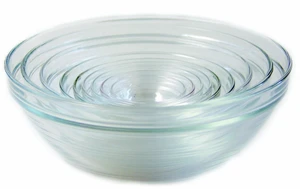Made In France Lys Stackable 9-Piece Glass Bowl Set,Clear Made In France Lys Stackable 9-Piece Glass Bowl Set,Clear