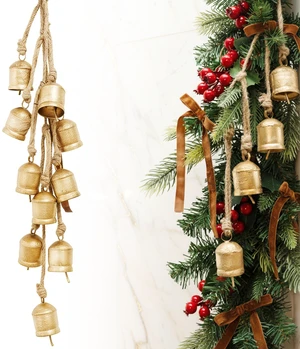 Rustic Golden Christmas Bell Ornaments & Velvet Bows - Set of 10
Adds Elegance to Any Modern or Farmhouse Tree - Giftable Vintage Bells for Decoration with a Festive Holiday Sound Rustic Golden Christmas Bell Ornaments & Velvet Bows - Set of 10
Adds Elegance to Any Modern or Farmhouse Tree - Giftable Vintage Bells for Decoration with a Festive Holiday Sound