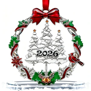 Christmas Decorations 2026 Christmas Wreath Ornament with Rotatable Xmas Tree Metal DIY Hanging Craft Collectibles for Holiday Home Party Decor Keepsake Gifts Christmas Decorations 2026 Christmas Wreath Ornament with Rotatable Xmas Tree Metal DIY Hanging Craft Collectibles for Holiday Home Party Decor Keepsake Gifts