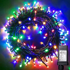 Christmas Lights Colored String Lights 33 Ft 100 LED Waterproof Multicolor Twinkle Lights 8 Modes 30 V Plug in Fairy String Lights for Indoor Outdoor Xmas Tree Bedroom Garden Party Decor Christmas Lights Colored String Lights 33 Ft 100 LED Waterproof Multicolor Twinkle Lights 8 Modes 30 V Plug in Fairy String Lights for Indoor Outdoor Xmas Tree Bedroom Garden Party Decor