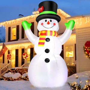 7 FT Christmas Inflatables Snowman Outdoor Decorations, Giant Blow up Snow Man Yard Decor Built-in Bright LED Light Wear Magic Hat, Weatherproof Holiday for Garden Patio Lawn Party Xmas Gifts 7 FT Christmas Inflatables Snowman Outdoor Decorations, Giant Blow up Snow Man Yard Decor Built-in Bright LED Light Wear Magic Hat, Weatherproof Holiday for Garden Patio Lawn Party Xmas Gifts