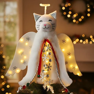 Christmas Cat Angel Tree Topper with LED Halo
LED Lighted Halo, Snowflake Garland, Wings Decor, Holiday Decoration Christmas Cat Angel Tree Topper with LED Halo
LED Lighted Halo, Snowflake Garland, Wings Decor, Holiday Decoration