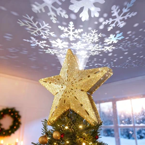 Christmas Tree Topper Lighted Star with Snowflake Projector, Gold
Rotating Snowflake Projector, Adjustable Projection, 3D Sparkling Star, Universal Tree Fit, 9.2FT Power Cord, Durable PVC Christmas Tree Topper Lighted Star with Snowflake Projector, Gold
Rotating Snowflake Projector, Adjustable Projection, 3D Sparkling Star, Universal Tree Fit, 9.2FT Power Cord, Durable PVC
