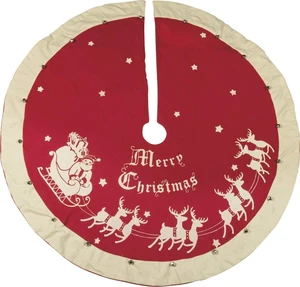Red Vintage Christmas Tree Skirt Red Vintage Christmas Tree Skirt