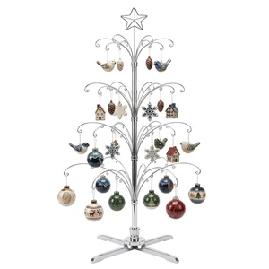 74" Rotating Ornament Display Tree Metal Alternative Christmas Tree 74" Rotating Ornament Display Tree Metal Alternative Christmas Tree