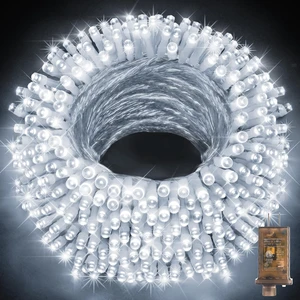 403ft 1000 LED String Lights Outdoor Christmas Lights 8 Modes & Timer Fairy Light Plug in Waterproof LED String Lights for Xmas Yard Tree Wedding Party Holiday Decorations (Cool White) 403ft 1000 LED String Lights Outdoor Christmas Lights 8 Modes & Timer Fairy Light Plug in Waterproof LED String Lights for Xmas Yard Tree Wedding Party Holiday Decorations (Cool White)