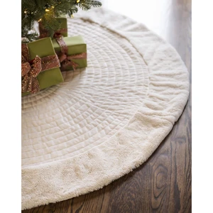 Berkshire Christmas Ivory Tree Skirt - Elegant Quilted Tree Base that Beautifully Conceals Your Stand and Enhances Your Holiday Decorating, Ivory, 60" Berkshire Christmas Ivory Tree Skirt - Elegant Quilted Tree Base that Beautifully Conceals Your Stand and Enhances Your Holiday Decorating, Ivory, 60"