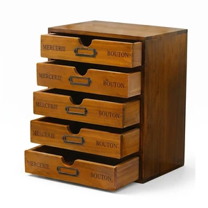 Vintage 5-Drawer Wooden Desk Organizer - Craft Storage - Rustic Shelf Drawer - Home Bedazzling, Rhinestone Organizers and Accessories - Embroidery Floss - Apothecary Cabinet, Art Storage I Stackable