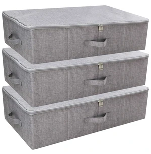 3pcs Closet Clothes Blanket, Duvets Lidded Storage Bins Under Bed Organizer