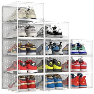 XXL 12 Pack Shoe Storage Box Clear Plastic Stackable Shoe Organizer
Large Capacity for Size 14, 6.8 Height for High Shoes, Ventilation Holes, Sneaker Storage for Sneakerheads, Closet Entryway XXL 12 Pack Shoe Storage Box Clear Plastic Stackable Shoe Organizer
Large Capacity for Size 14, 6.8 Height for High Shoes, Ventilation Holes, Sneaker Storage for Sneakerheads, Closet Entryway