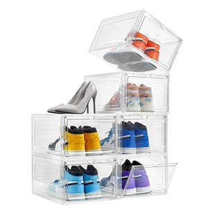 Shoe Storage Boxes Stackable Clear Shoe Organizer Cabinet,6 Pack Shoe Storage Boxes Stackable Clear Shoe Organizer Cabinet,6 Pack