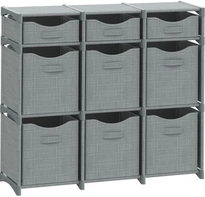 Cube Storage Organizer with Storage Bins Included - The Perfect Closet Organizers and Storage Solution. Includes 9 Storage Cubes, Great For Toy Storage, Closet Storage, Clothes Storage (Grey) Cube Storage Organizer with Storage Bins Included - The Perfect Closet Organizers and Storage Solution. Includes 9 Storage Cubes, Great For Toy Storage, Closet Storage, Clothes Storage (Grey)