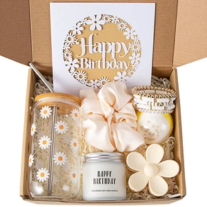 JTEWB Birthday Gifts For Women, Teen Girl, Her, Happy Birthday Gift Box For Girl, Women, Sister, Daughter, Friends, Cute Daisy Aesthetic Glass Cups Gift Set 7pcs JTEWB Birthday Gifts For Women, Teen Girl, Her, Happy Birthday Gift Box For Girl, Women, Sister, Daughter, Friends, Cute Daisy Aesthetic Glass Cups Gift Set 7pcs