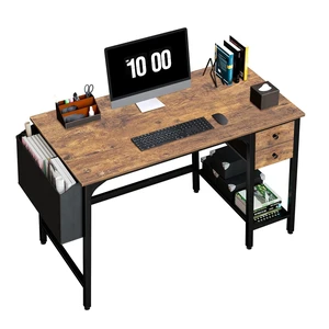 Computer Desk with Drawers - 40 Inch Work Reversible Small Desk for Bedroom Home Office, Simple Study Writing Table PC Desks with Drawer Storage Shelves, Rustic Brown Computer Desk with Drawers - 40 Inch Work Reversible Small Desk for Bedroom Home Office, Simple Study Writing Table PC Desks with Drawer Storage Shelves, Rustic Brown