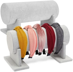 Velvet Headband Holder & Organizer Stand for Girls and Women Storage Rack for Hair Accessories, Perfect for Display, Organization, and Easy Access - 2Pack (Gray) Velvet Headband Holder & Organizer Stand for Girls and Women Storage Rack for Hair Accessories, Perfect for Display, Organization, and Easy Access - 2Pack (Gray)