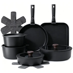 17 Piece Nonstick Detachable Handle Pots and Pans Set Black
Removable Handle Cookware Set, Induction Cookware Set with Removable Handle, Healthy Non Stick for RV, Dishwasher & Oven Safe 17 Piece Nonstick Detachable Handle Pots and Pans Set Black
Removable Handle Cookware Set, Induction Cookware Set with Removable Handle, Healthy Non Stick for RV, Dishwasher & Oven Safe
