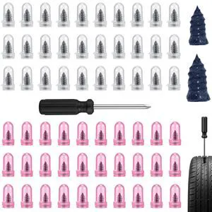 61 PCS Tire Repair Screws Kit | Screw in Tire Plugs with Screwdriver, Quick Self-Service Flat Tire Screw Plugs for Car, Motorcycle, Truck, Tractor Tire 61 PCS Tire Repair Screws Kit | Screw in Tire Plugs with Screwdriver, Quick Self-Service Flat Tire Screw Plugs for Car, Motorcycle, Truck, Tractor Tire
