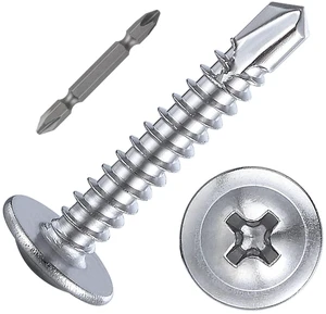200pcs#8×1for Sheet Metal Self-Tapping Screws 410 Stainless Steel Truss Head High-Strength Quick Tapping Screws 200pcs#8×1for Sheet Metal Self-Tapping Screws 410 Stainless Steel Truss Head High-Strength Quick Tapping Screws