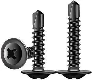 100pcs #8 Self Tapping Screws for matal,410 Stainless Steel Screws Assortment Kit,Black Oxide Truss Head Matal Screw (1/2" 50pcs+3/4" 50pcs) 100pcs #8 Self Tapping Screws for matal,410 Stainless Steel Screws Assortment Kit,Black Oxide Truss Head Matal Screw (1/2" 50pcs+3/4" 50pcs)