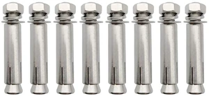 Expansion Bolts, 304 Stainless Steel External Hex Nut Expansion Screw Bolts Sleeve Anchor M8x60mm 8Pcs Expansion Bolts, 304 Stainless Steel External Hex Nut Expansion Screw Bolts Sleeve Anchor M8x60mm 8Pcs