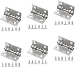 6Pack 1 Inch Butt Hinge 304 Stainless Steel Mini Hinges | Small Cabinet Hinges, Folding Craft Hinges, Mounting Screws Included, For Boxes Gate Drawer 6Pack 1 Inch Butt Hinge 304 Stainless Steel Mini Hinges | Small Cabinet Hinges, Folding Craft Hinges, Mounting Screws Included, For Boxes Gate Drawer