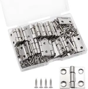 30 Pack 1 Inch Stainless Steel Mini Folding Butt Hinges | Silver Butt Cabinet Hinges With 120 Pcs Screws,Small Window Hinges for Cabinet Doors/wood/Home Furniture/DIY Enthusiasts 30 Pack 1 Inch Stainless Steel Mini Folding Butt Hinges | Silver Butt Cabinet Hinges With 120 Pcs Screws,Small Window Hinges for Cabinet Doors/wood/Home Furniture/DIY Enthusiasts