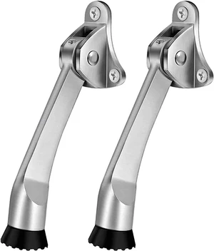 2 Pack 4 Inch Non-Slip Rubber Metal Door Stoppers - Kickstand, Hinge, Holder 2 Pack 4 Inch Non-Slip Rubber Metal Door Stoppers - Kickstand, Hinge, Holder