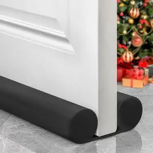 Under Door Draft Stopper - Door Sweep Gap Filler Seal 36 Inch Black | Adjustable Fit Most Doors, Machine Washable Fabric, Quick Setup, Noise Blocker, Draft Seal, Dust Insect Block, Energy Saving Under Door Draft Stopper - Door Sweep Gap Filler Seal 36 Inch Black | Adjustable Fit Most Doors, Machine Washable Fabric, Quick Setup, Noise Blocker, Draft Seal, Dust Insect Block, Energy Saving